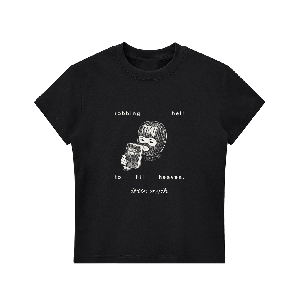 Robbing Hell To Fill Heaven women's ultra slim tee, black, photo 3