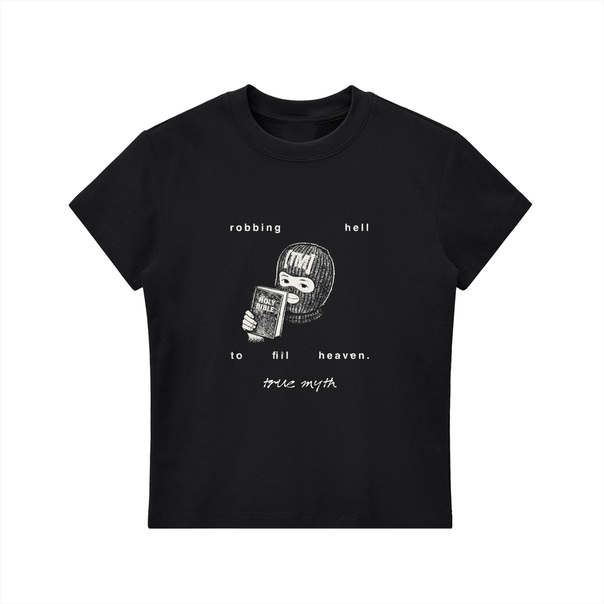Robbing Hell To Fill Heaven women's ultra slim tee, black, photo 3