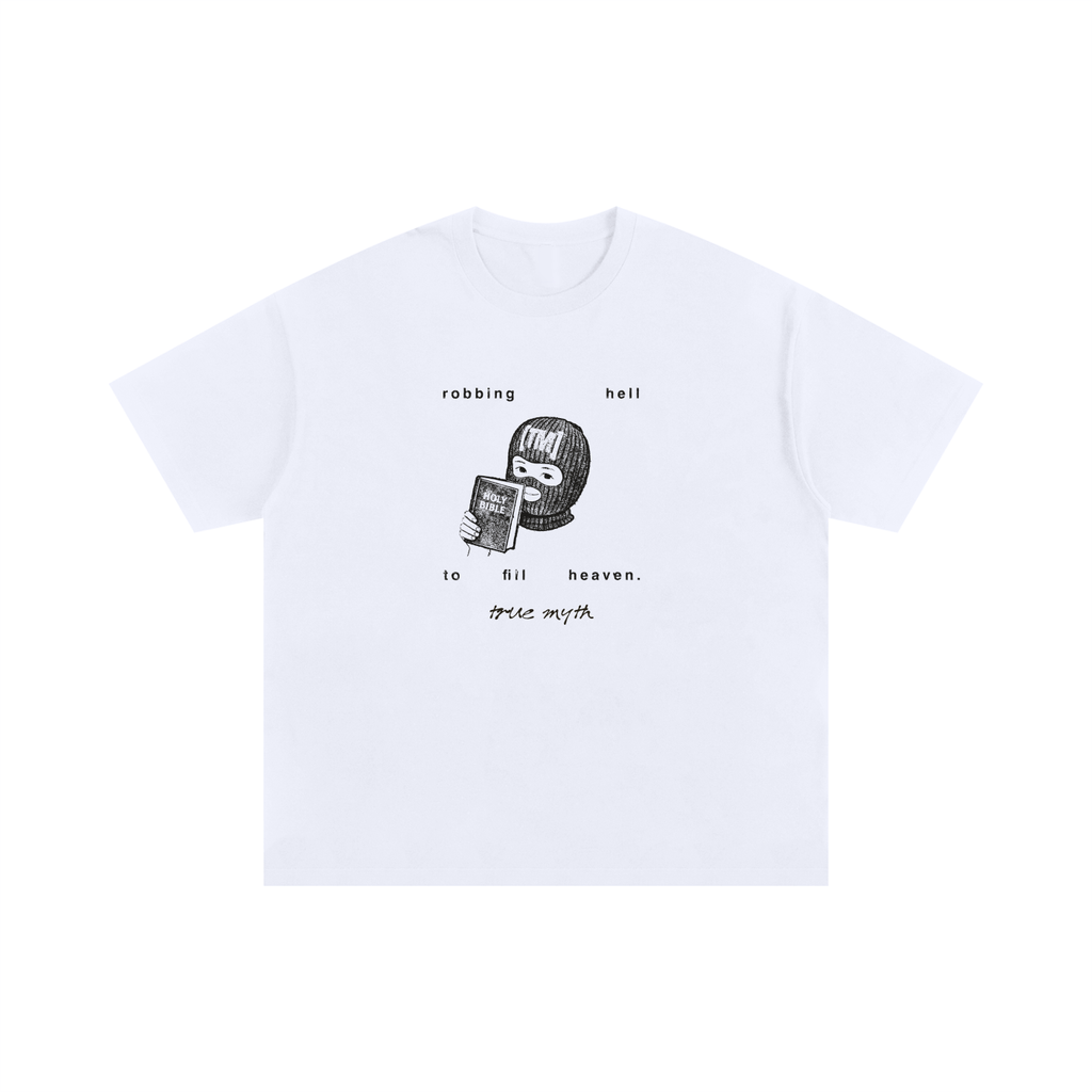 2XL & UP | Retro Wash Tee | Robbing Hell | White