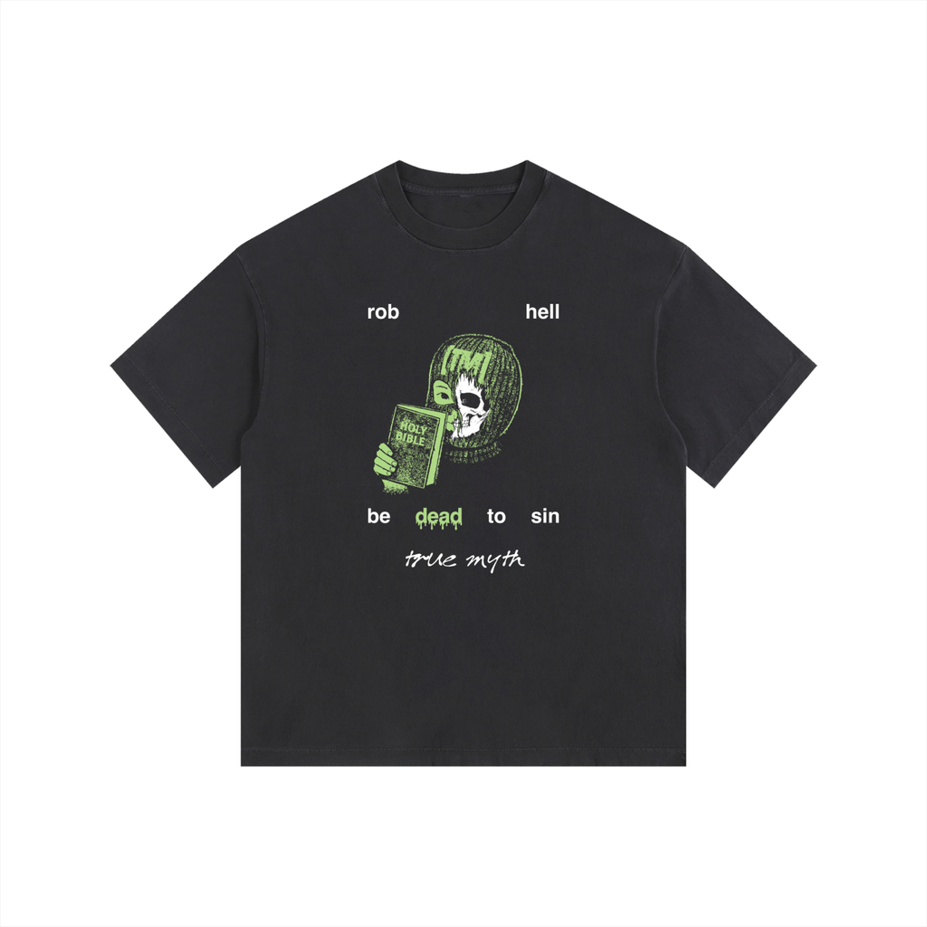 2XL & UP | Rob Hell-Be Dead To Sin | Retro Black