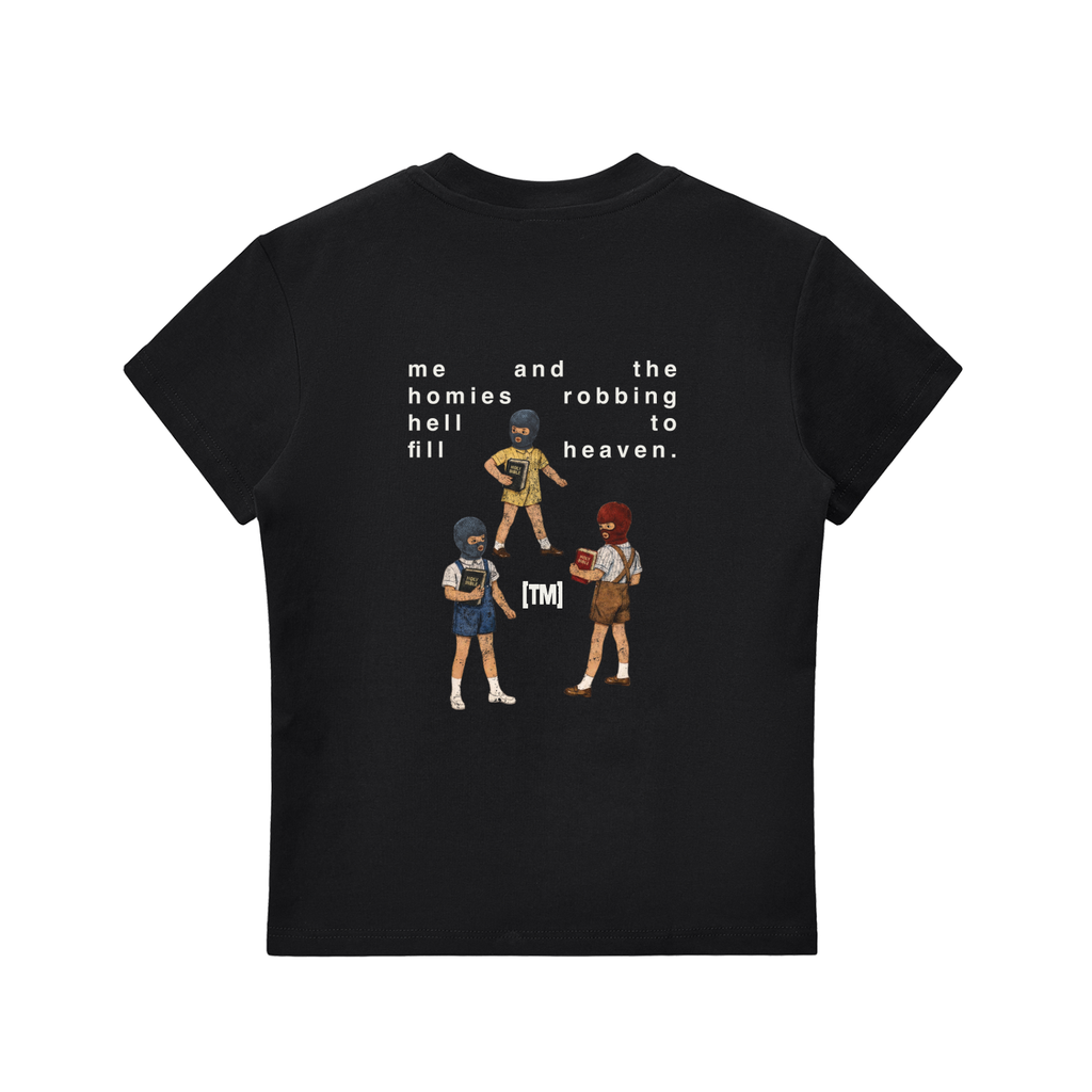 Robbing Hell To Fill Heaven women's ultra slim tee, black, photo 4