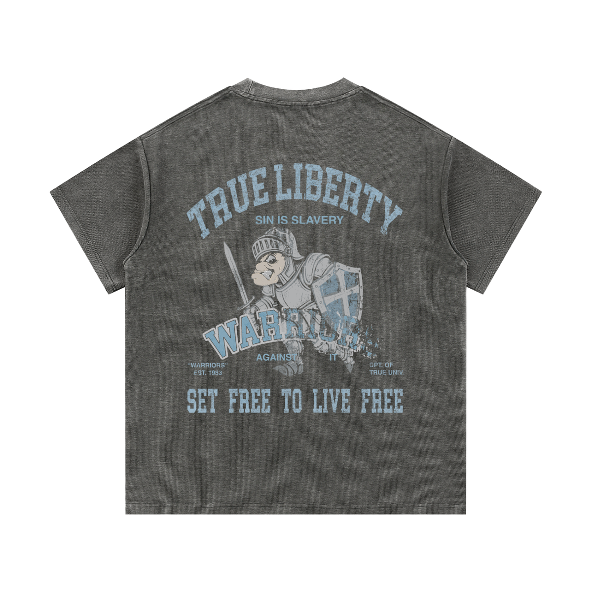Faded Waffle Knit Loose Fit | War Against Sin | Faded Gray