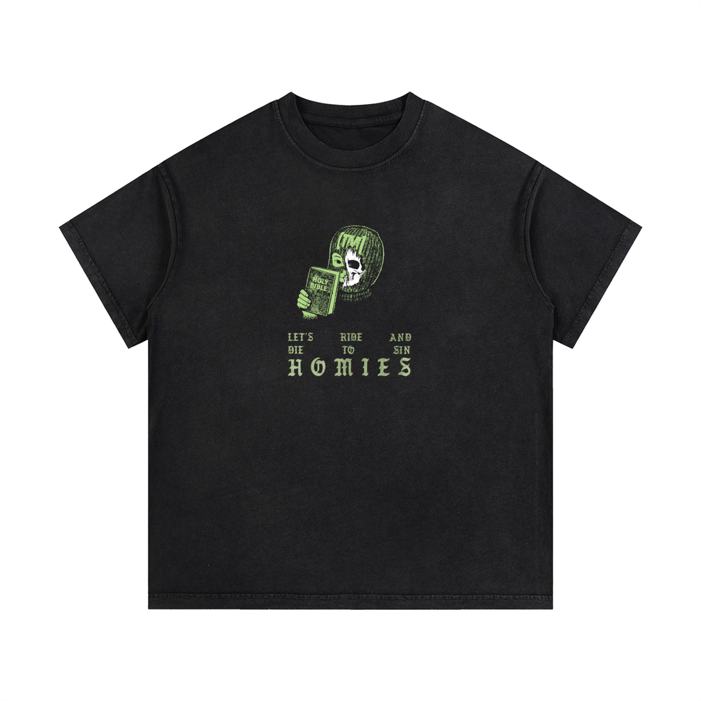 Classic Fit | Ride or Die to SIn | Retro Wash Black