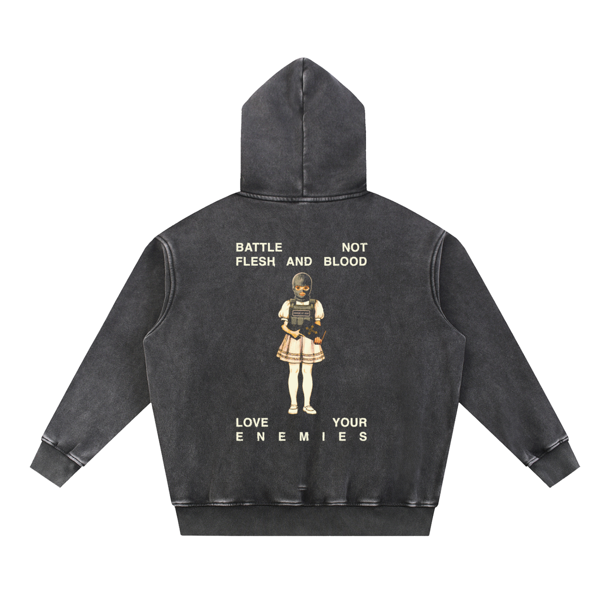 Rules of Engagement oversized hoodie, retro black, photo 4