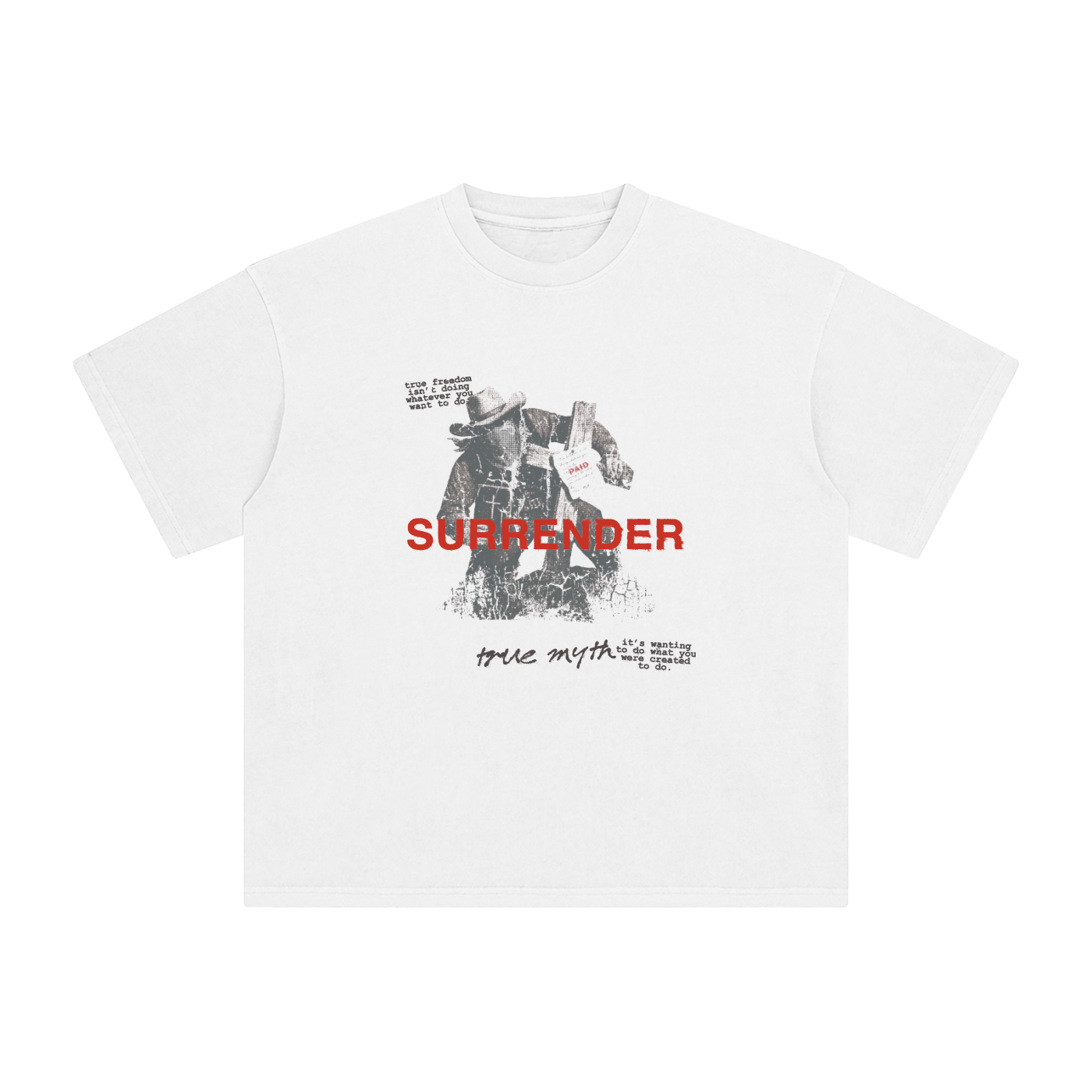 Retro Wash | Freedom Is Surrender - Debt Paid | White