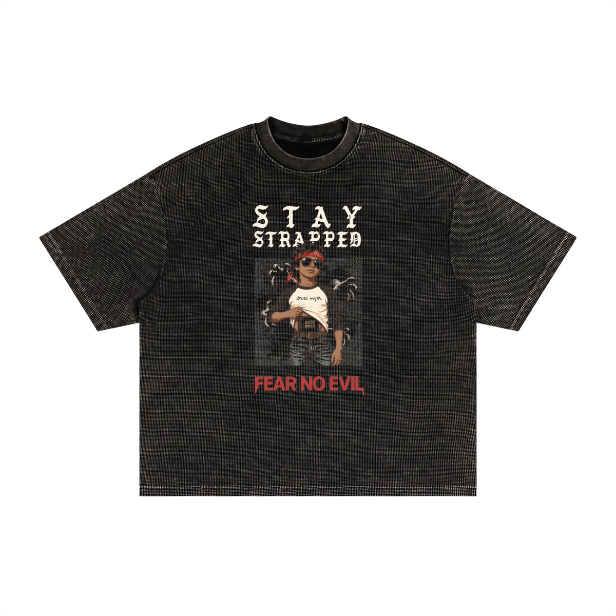 Textured Waffle Washed Boxy T-Shirt