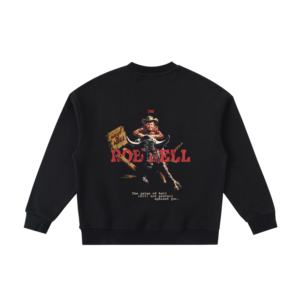 The Gates of Hell Will Not Prevail kids sweatshirt, black, photo 4