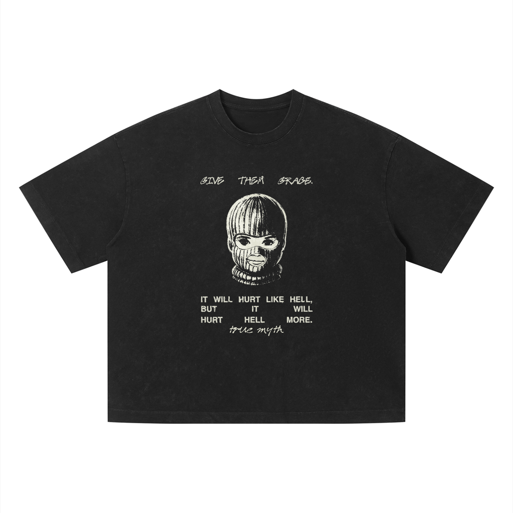 Boxy Cropped 2.0 | Give Them Grace | Retro Wash Black