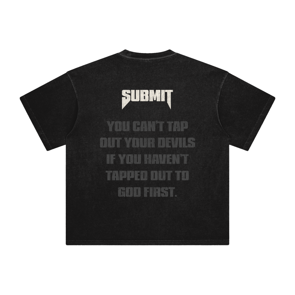 Submit-Victory Is Surrender retro wash tee, retro wash black, photo 4