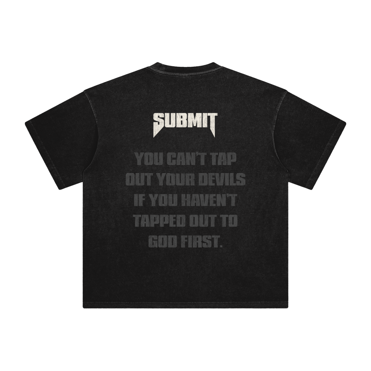 Submit-Victory Is Surrender retro wash tee, retro wash black, photo 4
