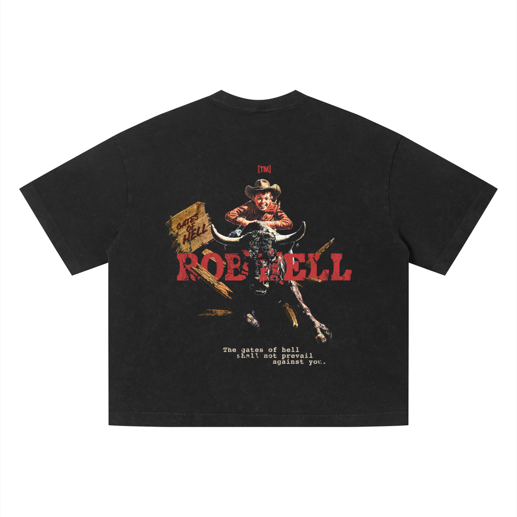 Boxy Cropped 2.0 | The Gates Of Hell Will Not Prevail | Faded Black