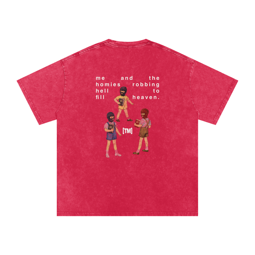 Faded Wash Loose Fit Tee | RGB Robbing Hell | Various Colors