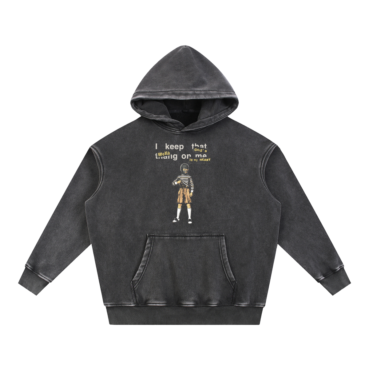 Concealed Carry oversized hoodie, retro black, photo 3