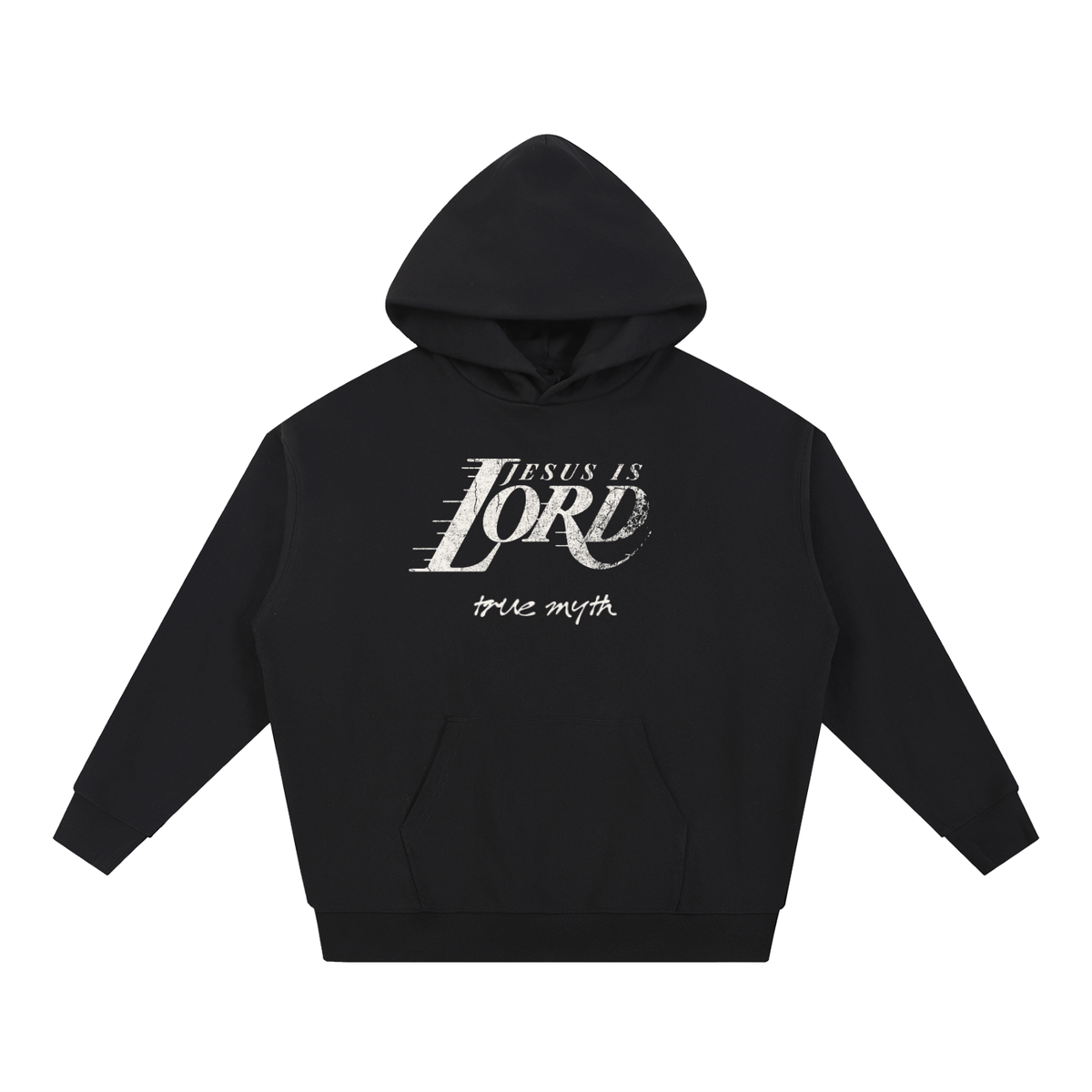 "Thin But Heavy" Oversized Hoodie| Jesus is Lord-Mamba Edition | Black