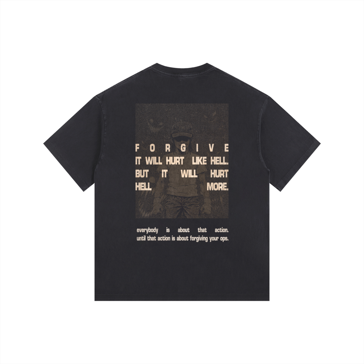 Run The Fade 2XL & up tee, black, photo 4