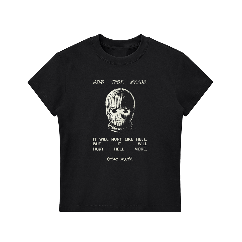Ultra Slim Fit Body Con T-Shirt | Give Them Grace | Black