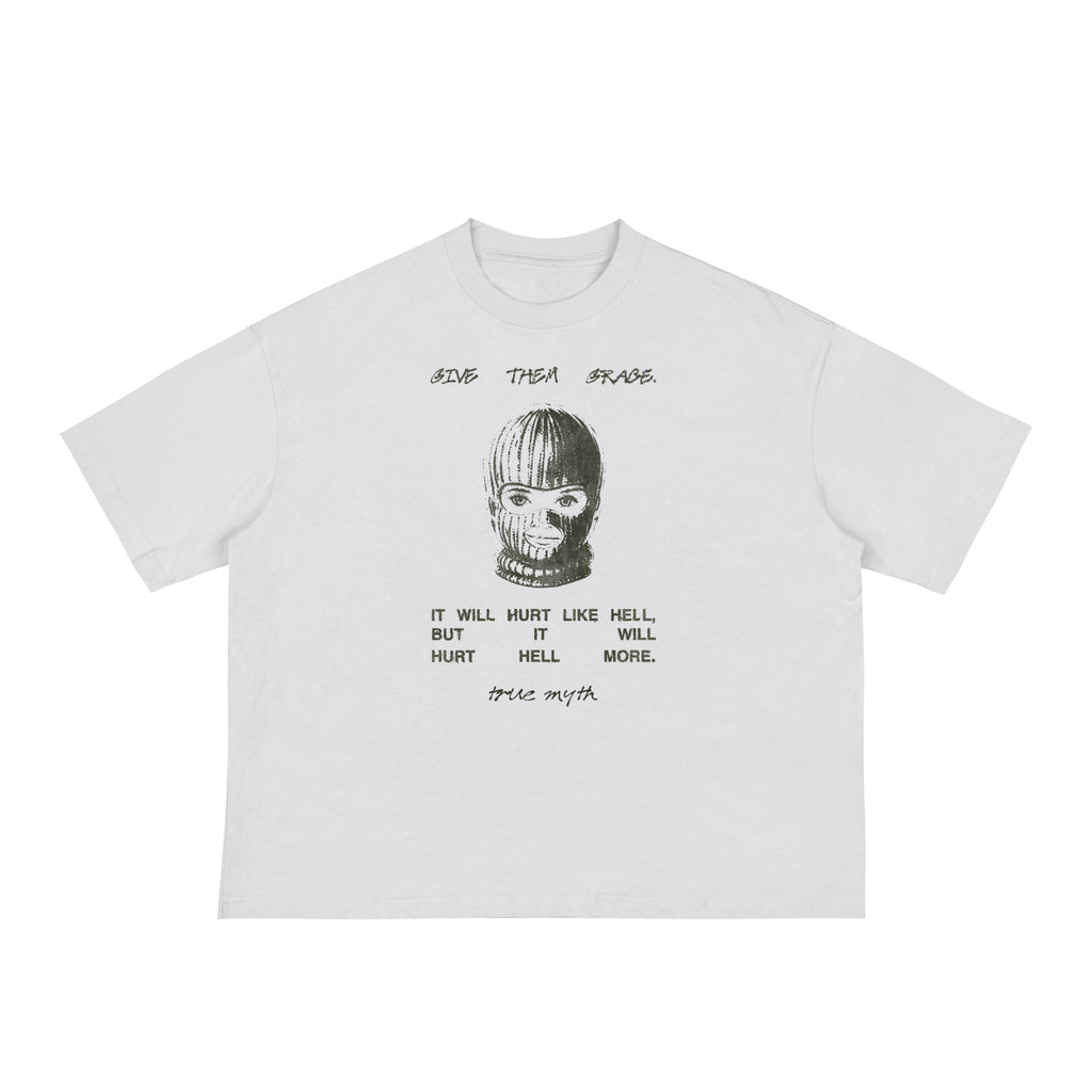 Boxy Cropped 1.0 | Give Them H̶e̶l̶l̶ Grace | White