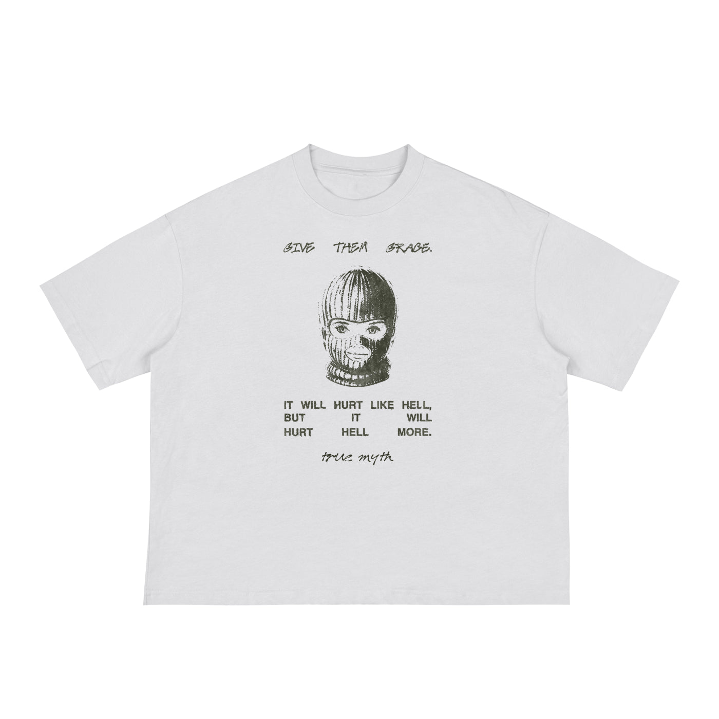 Boxy Cropped 1.0 | Give Them H̶e̶l̶l̶ Grace | White