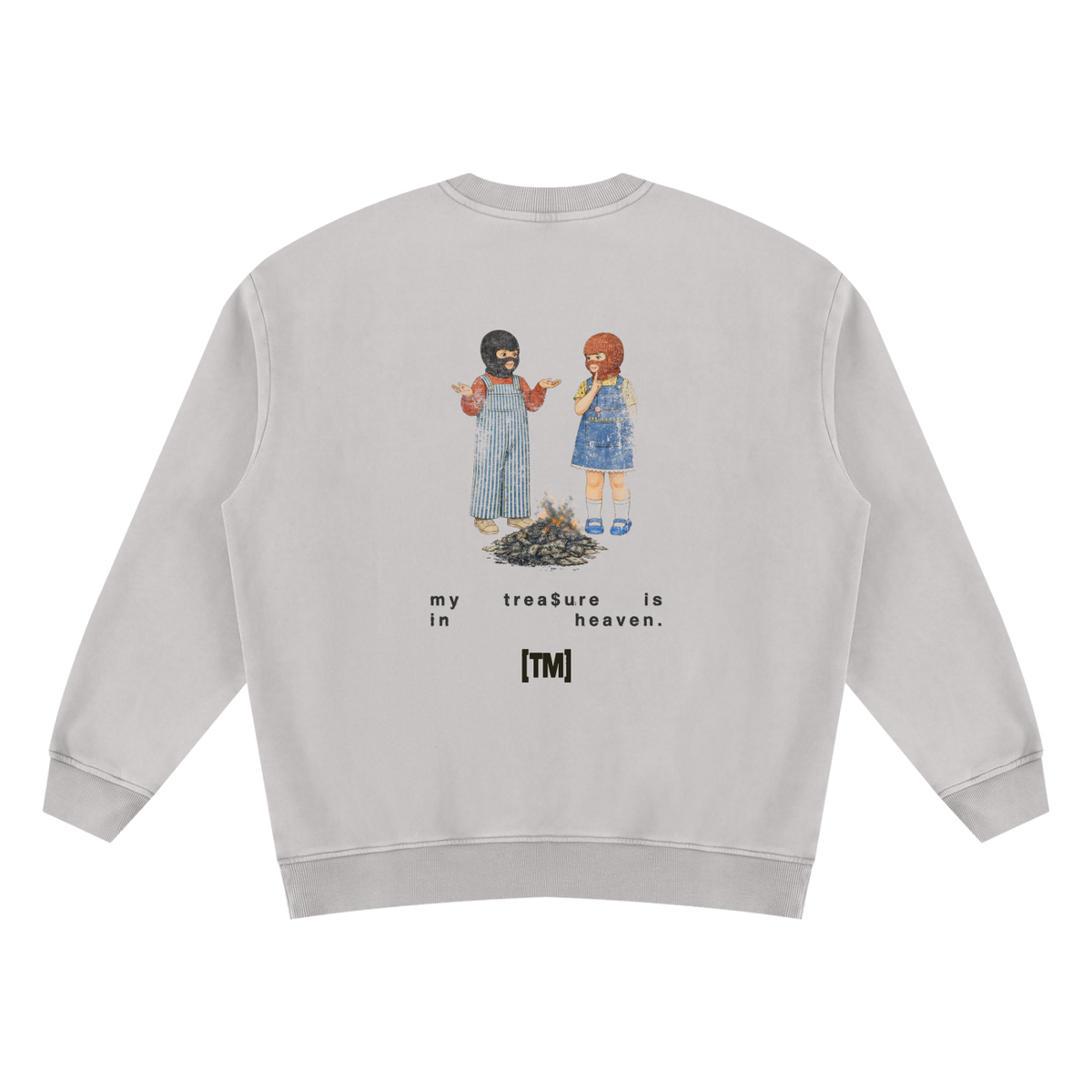My Treasure Is In Heaven sweatshirt, retro gray, photo 4