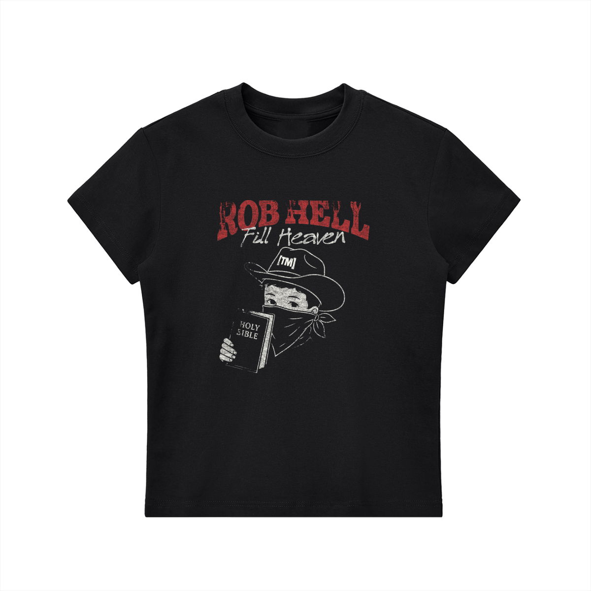 The Gates of Hell Will Not Prevail women's ultra slim tee, black, photo 3