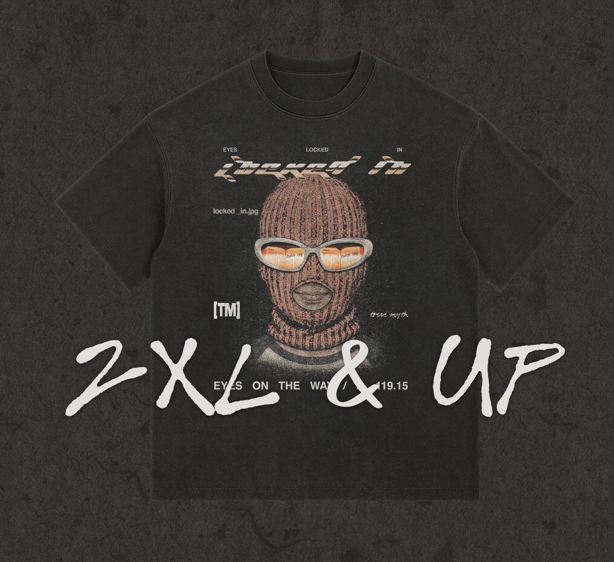 2XL & UP | Locked In-Orange | Retro Wash Black