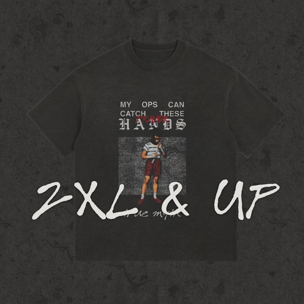 2XL & UP | Catch These Hands| Retro Wash Black