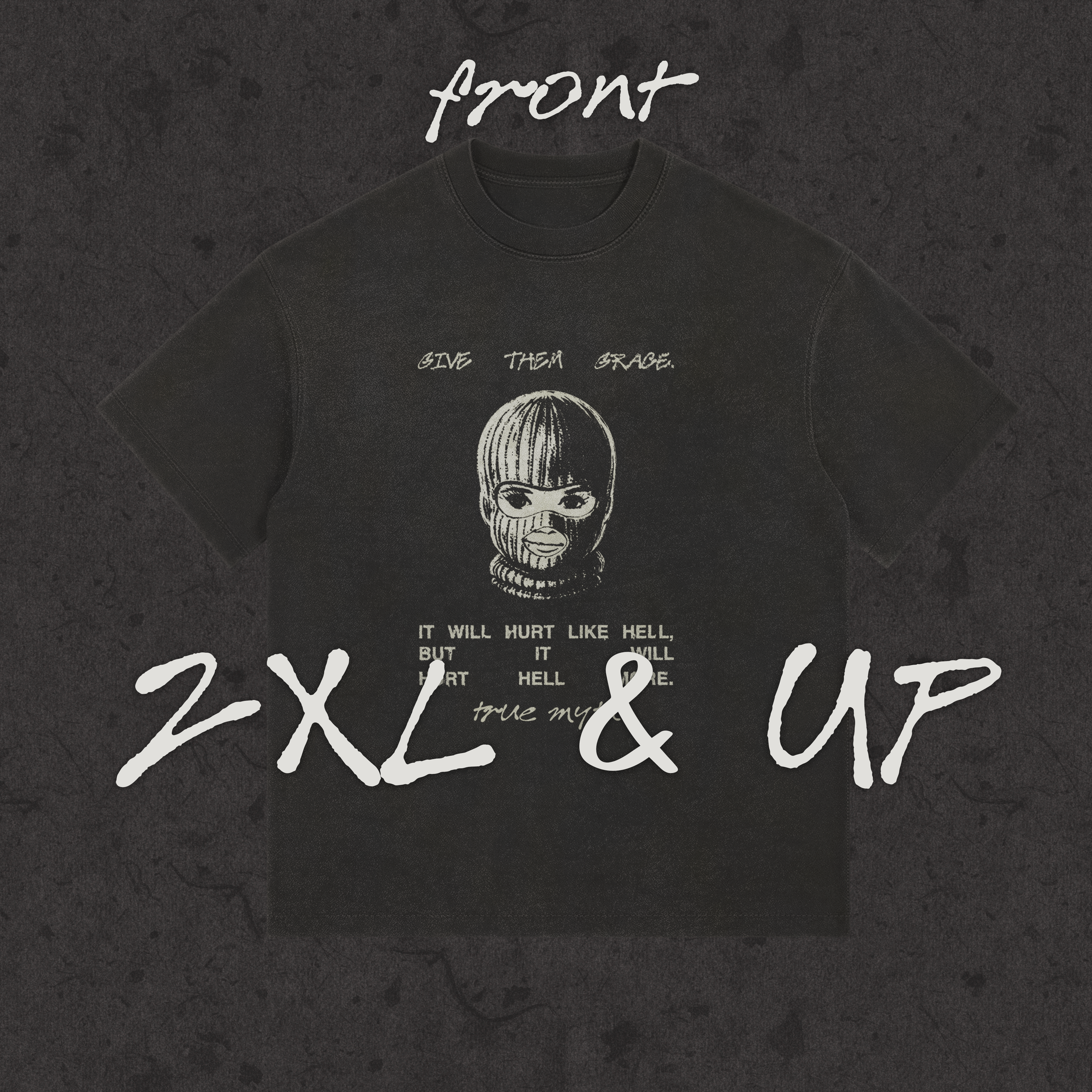 2XL & UP | Give Them Grace | Retro Wash Black