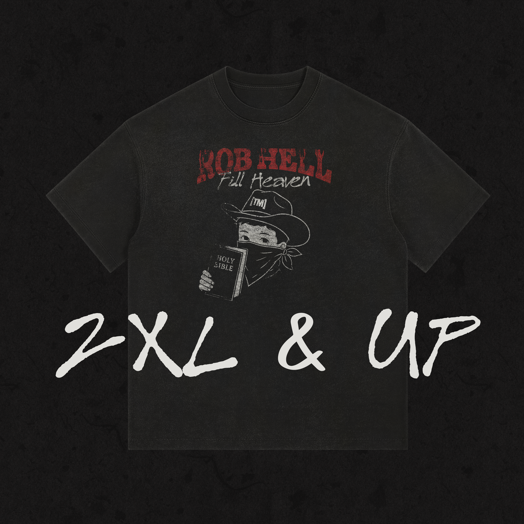 2XL & UP | Gates of Hell Will Not Prevail| Retro Wash Black