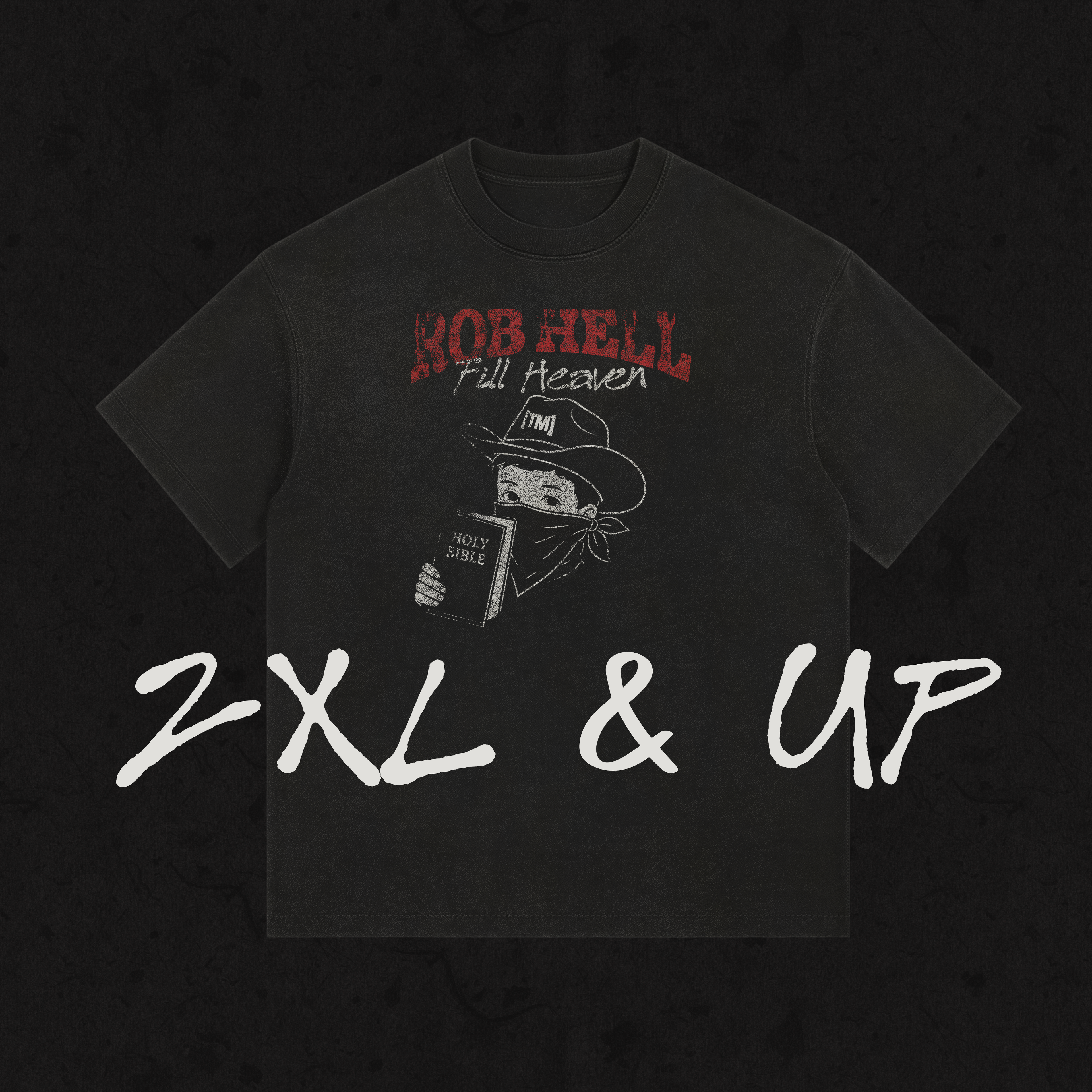 2XL & UP | Gates of Hell Will Not Prevail| Retro Wash Black