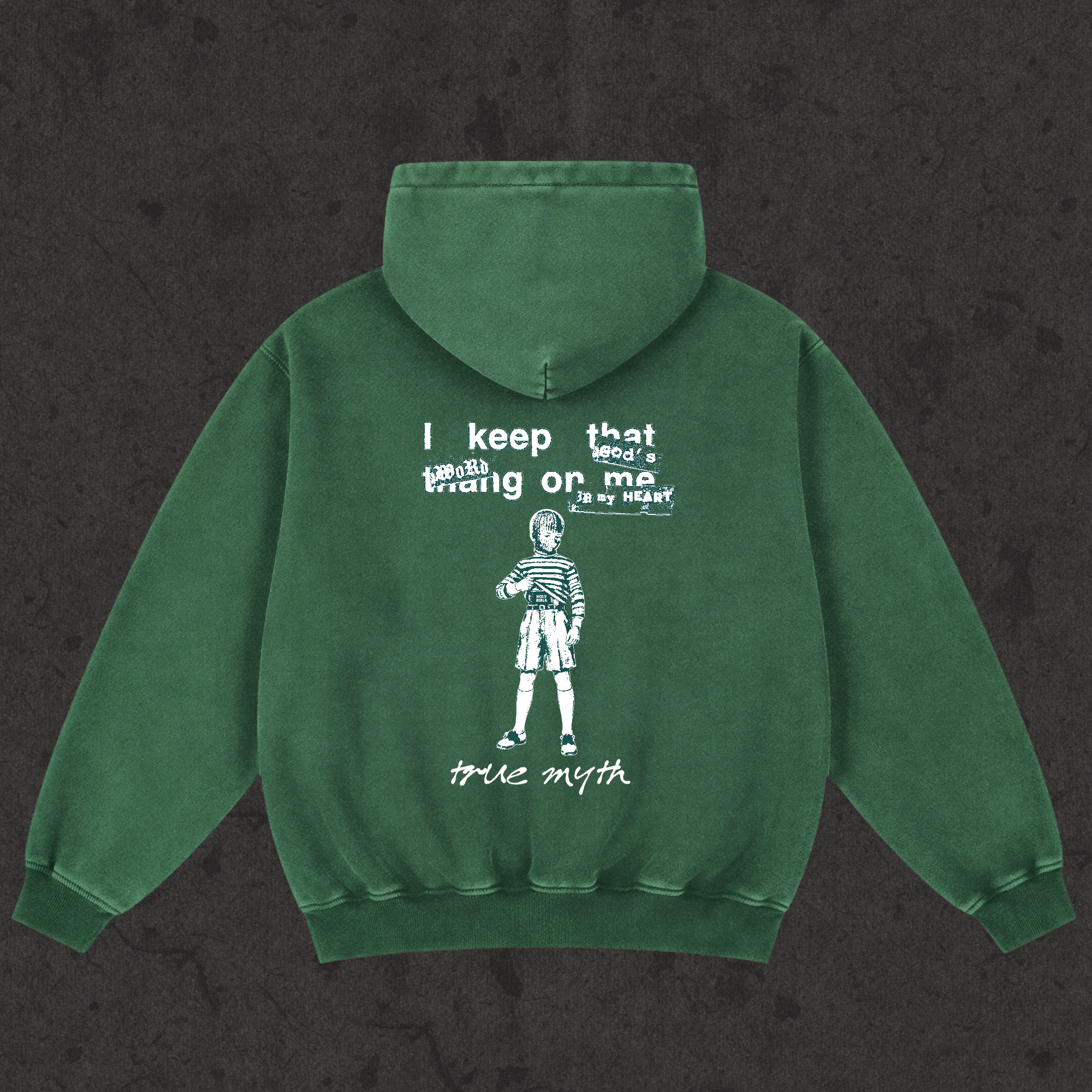 Faded Wash Oversize Hoodie | RGB Concealed Carry | Faded Wash Green