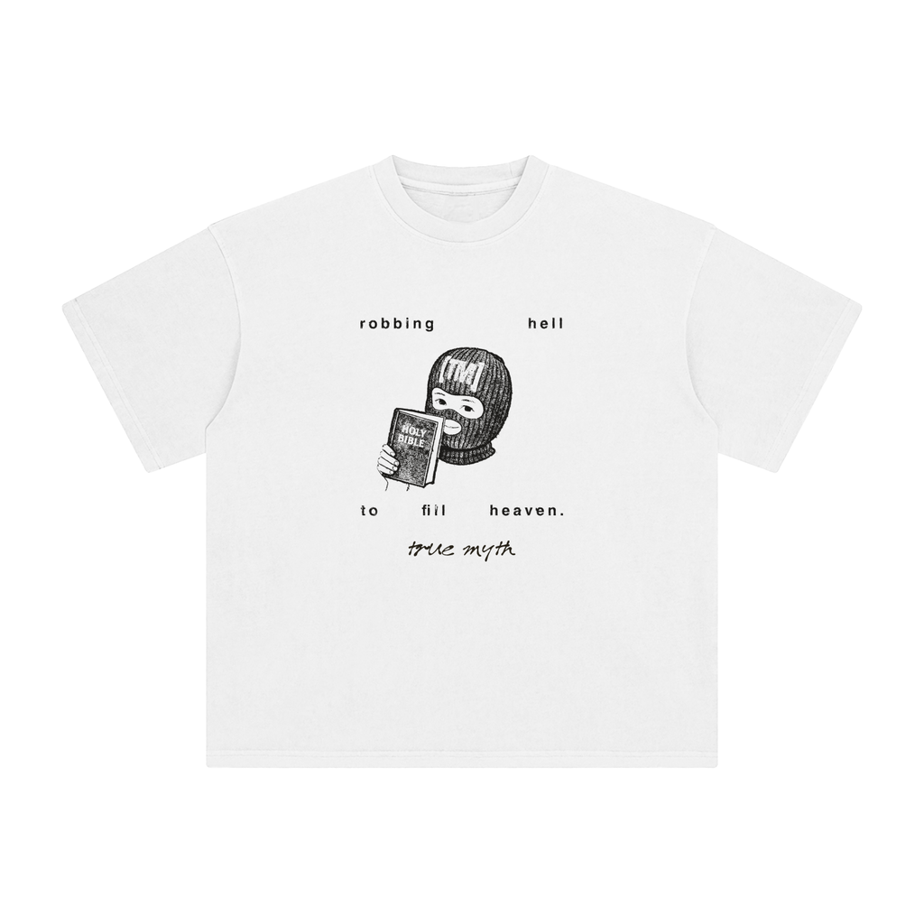Retro Wash Loose Fit Tee | Robbing Hell | White