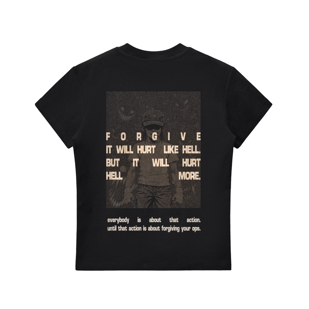 Run The Fade women's ultra slim tee, black, photo 4