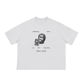 Cropped/Boxy Loose Fit Tee 1.0 | Robbing Hell To Fill Heaven | White
