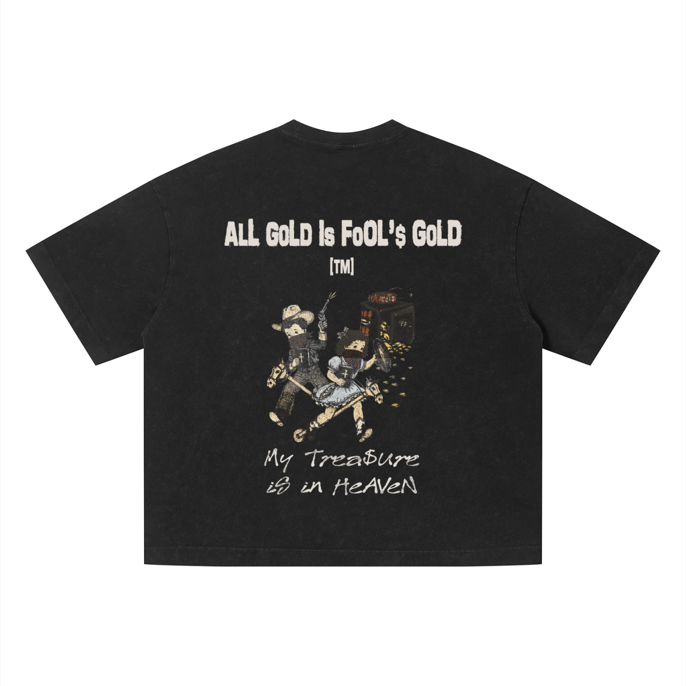 Boxy Cropped 2.0 | Fools Gold | Faded Black
