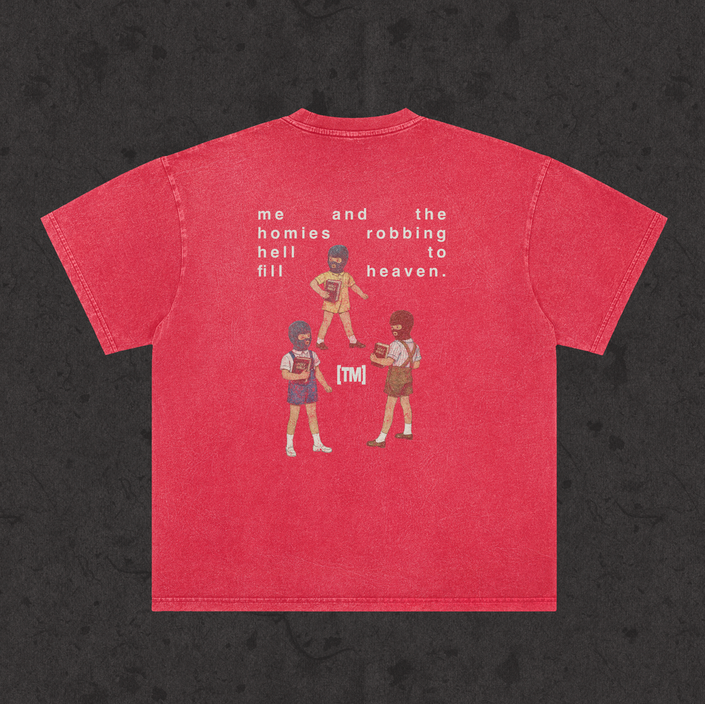 Faded Wash Loose Fit Tee | RGB Robbing Hell | Various Colors