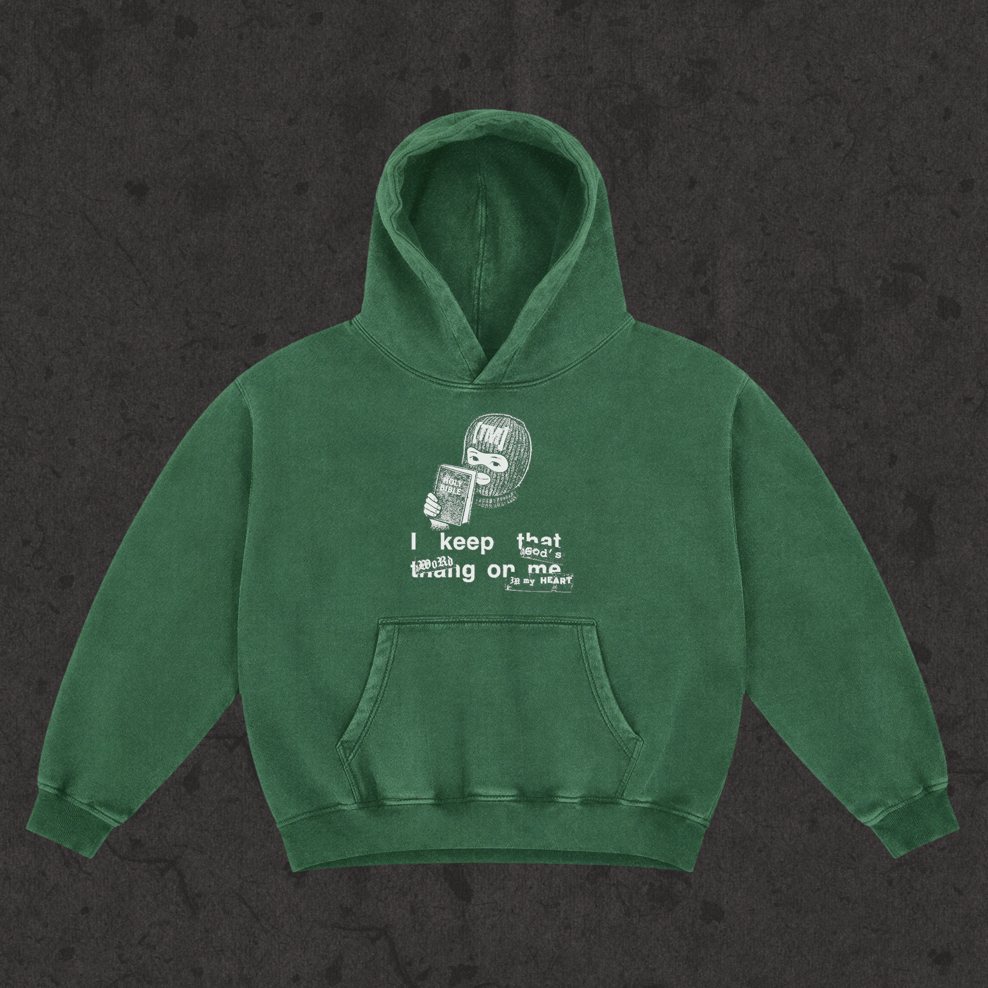 Faded Wash Oversize Hoodie | RGB Concealed Carry | Faded Wash Green