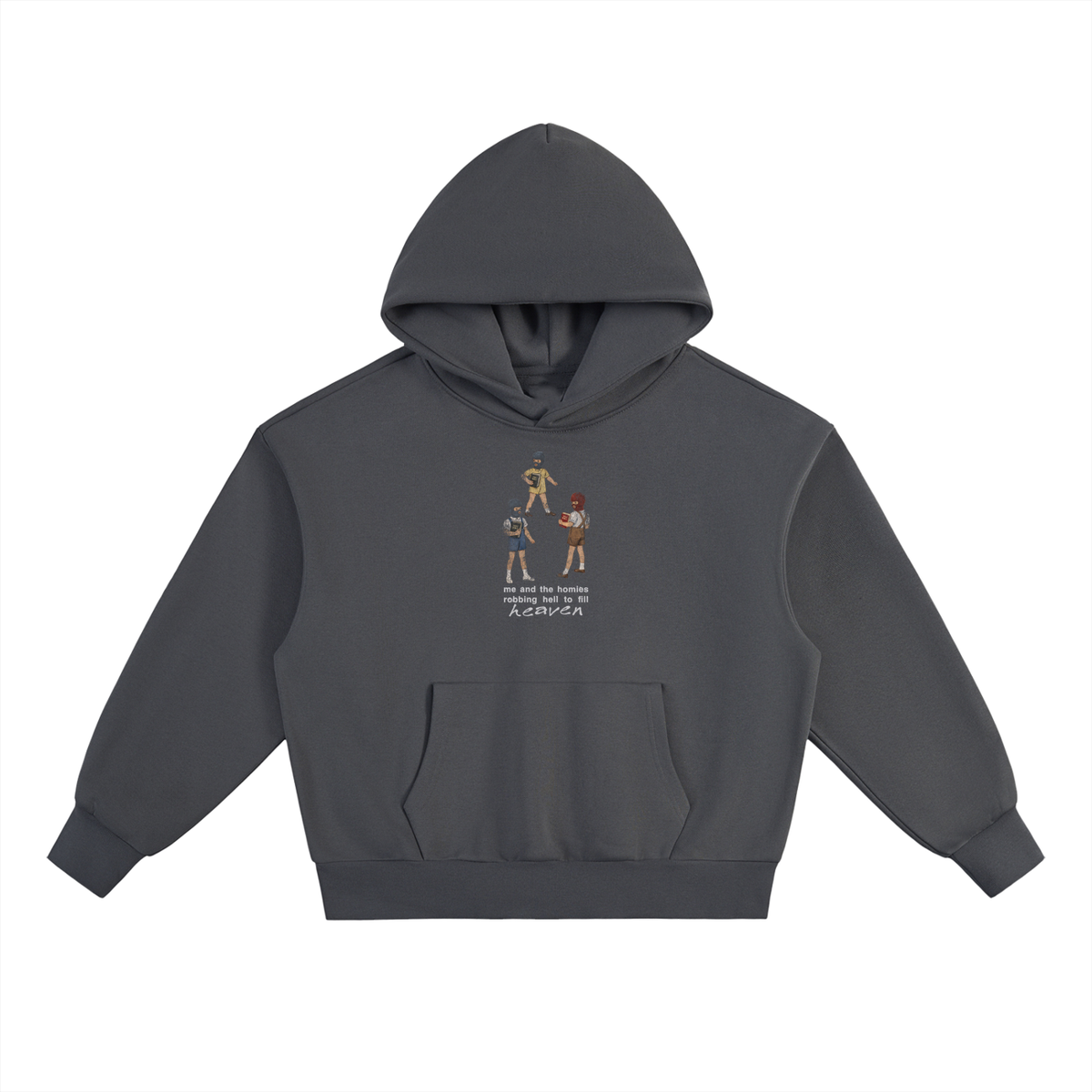 Robbing Hell To Fill Heaven 2XL & up hoodie, charcoal gray, photo 3