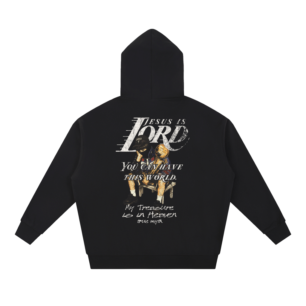 "Thin But Heavy" Oversized Hoodie| Jesus is Lord-Mamba Edition | Black