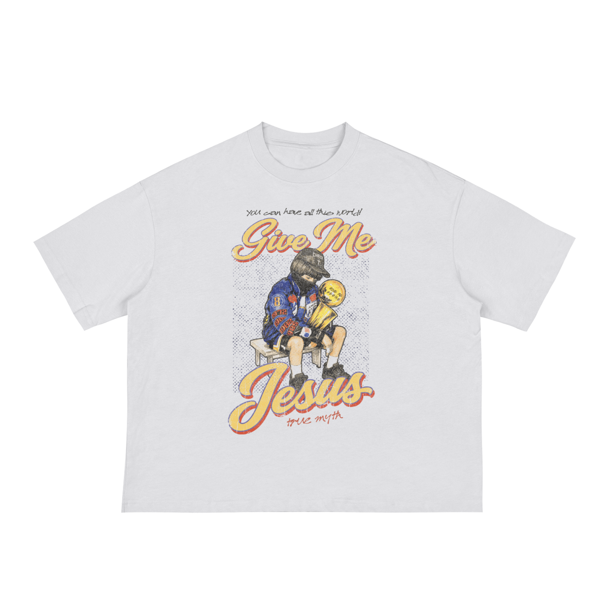 Boxy Cropped 1.0 | Give Me Jesus-Mamba Edition | White