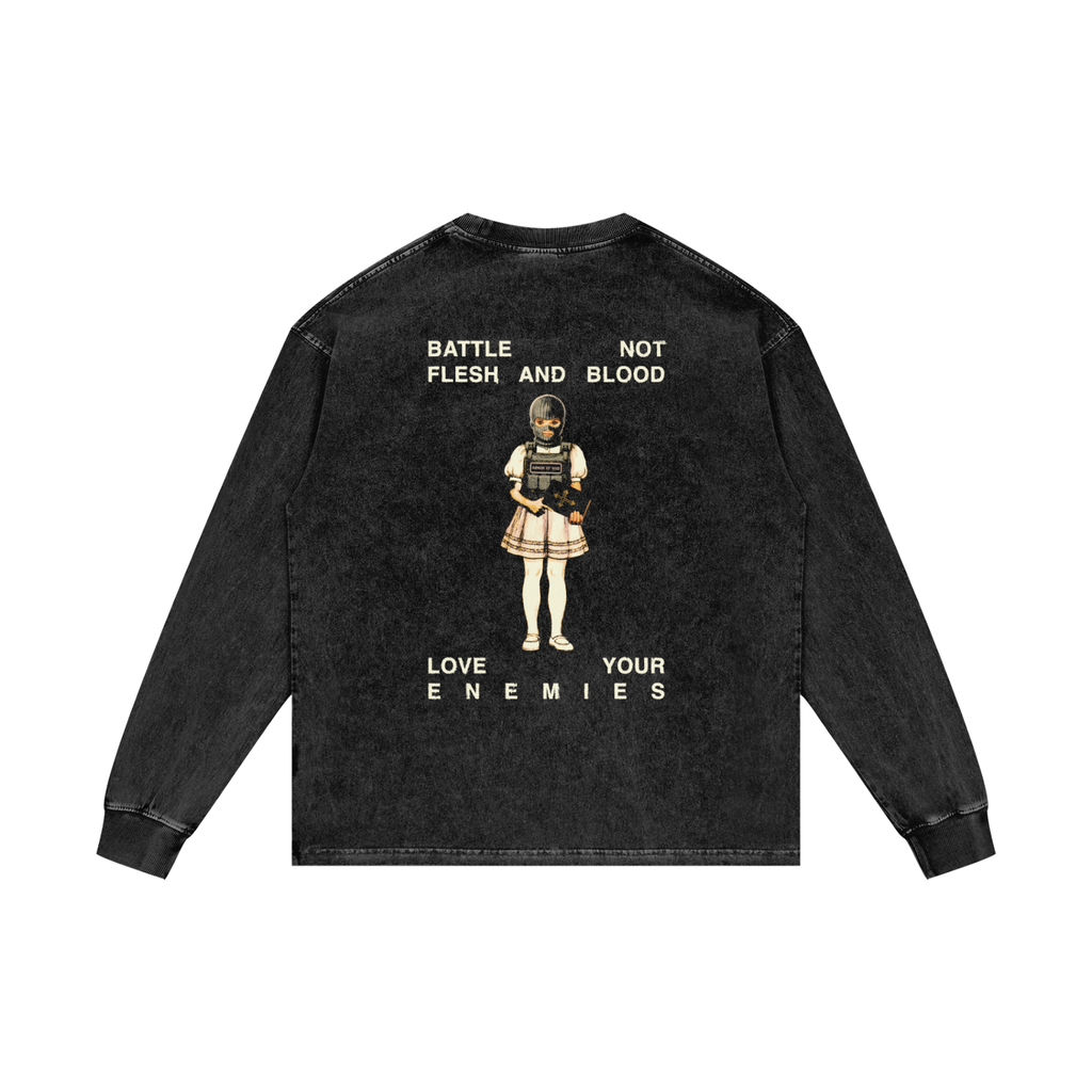 Rules of Engagement retro wash long sleeve, retro wash black, photo 4