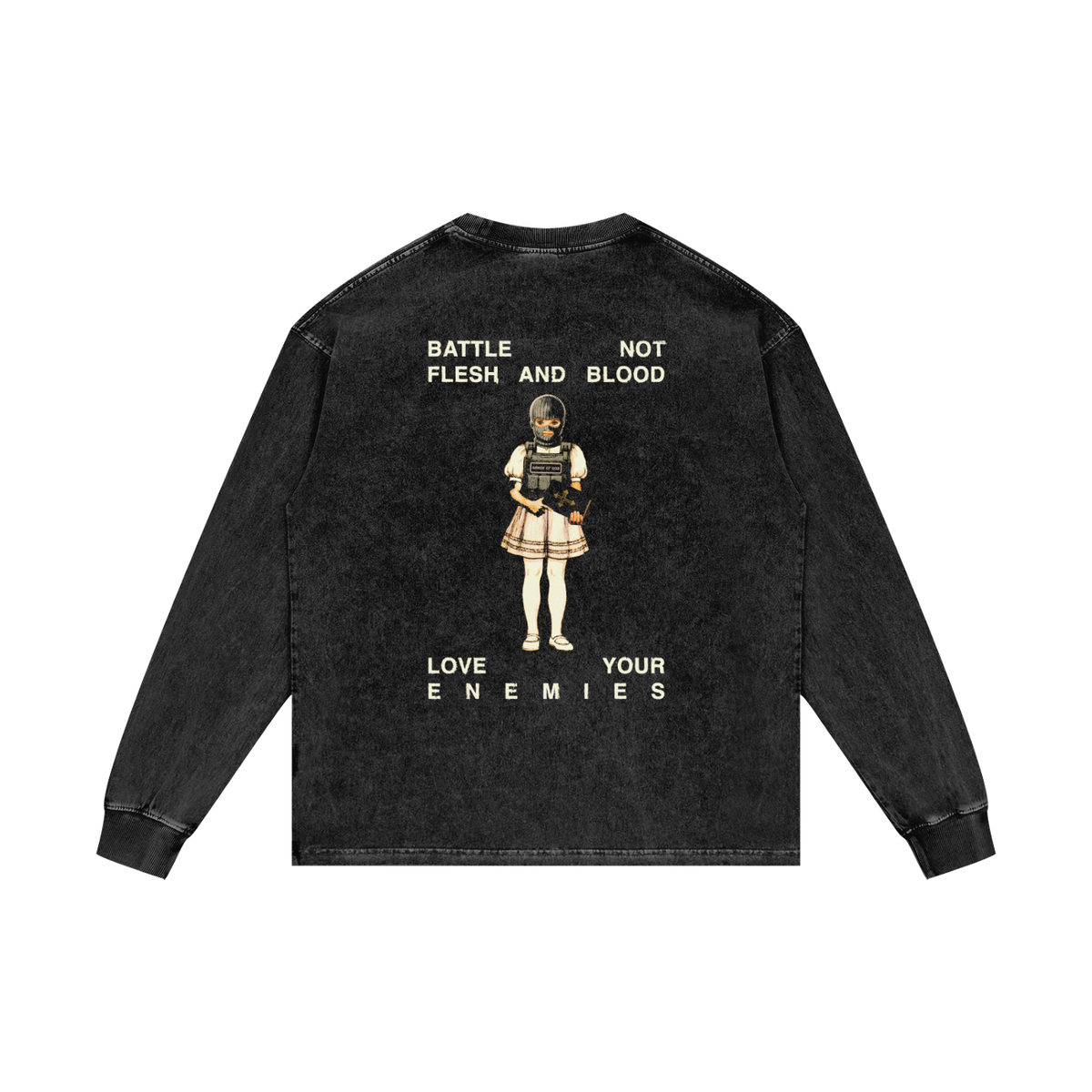 Rules of Engagement retro wash long sleeve, retro wash black, photo 4