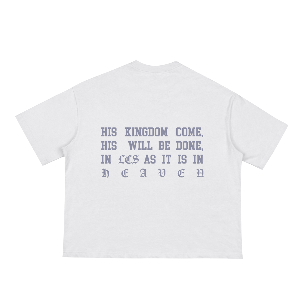 Abide and Let's Ride Hero Knight boxy cropped tee, white, photo 2