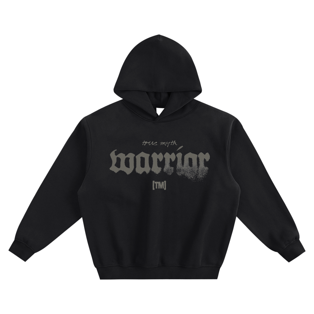 Boxy Fit Hoodie (Black) | War Not Against Flesh and Blood