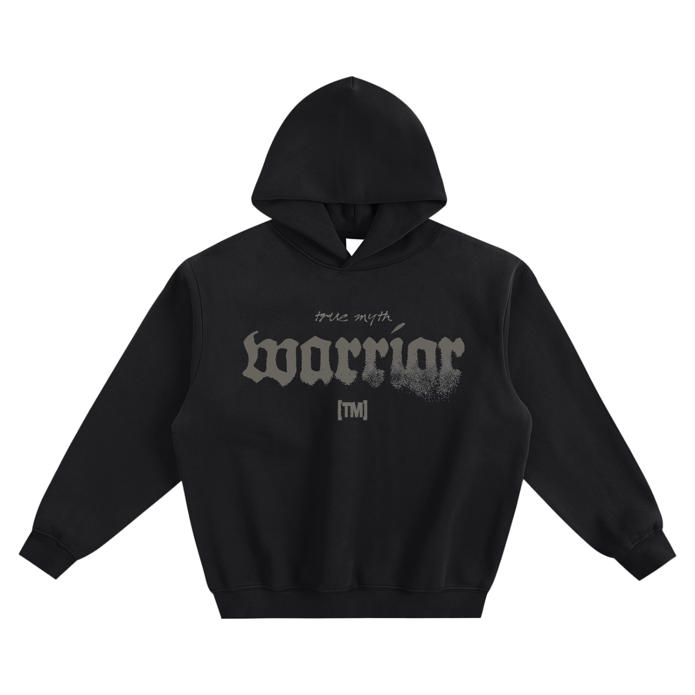 Boxy Fit Hoodie (Black) | War Not Against Flesh and Blood