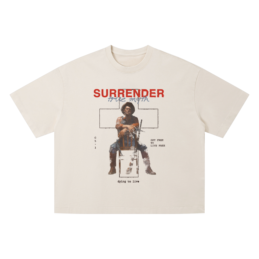 Retro Wash Boxy Cropped Fit 2.0 | True Freedom Horse| Cream