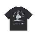 2XL & UP | True Freedom Horse| White on Faded Black