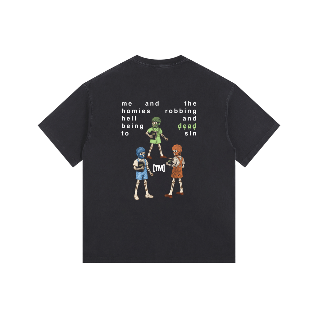 2XL & UP | Rob Hell-Be Dead To Sin | Retro Black