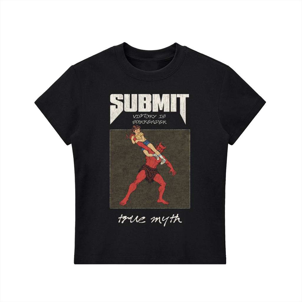 Submit-Victory Is Surrender women's ultra slim tee, black, photo 3
