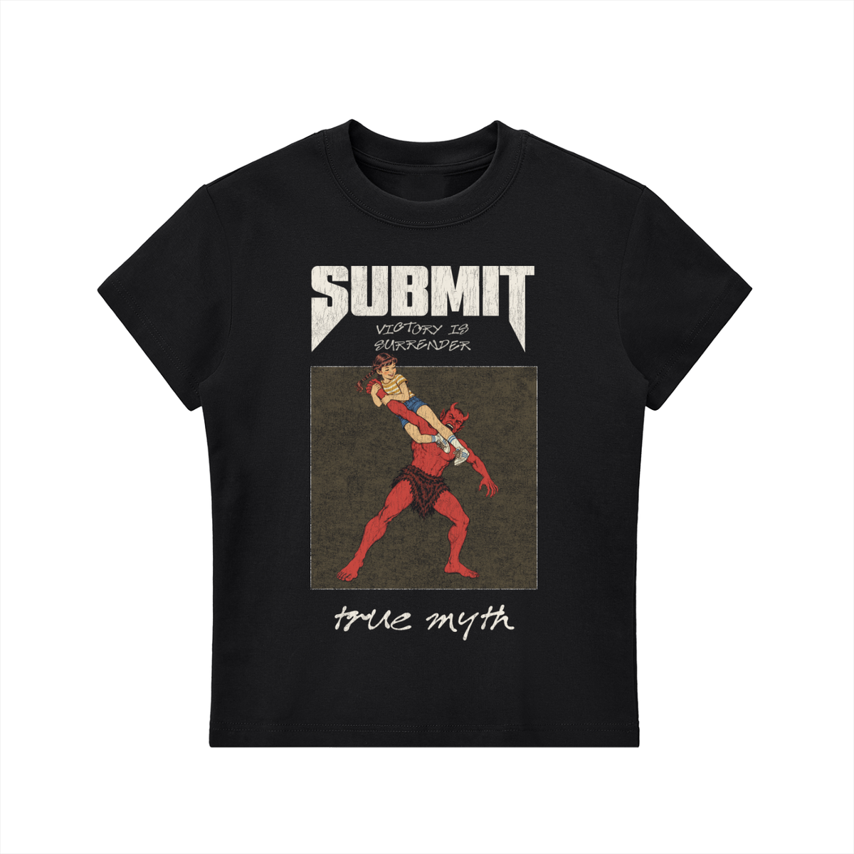 Submit-Victory Is Surrender women's ultra slim tee, black, photo 3