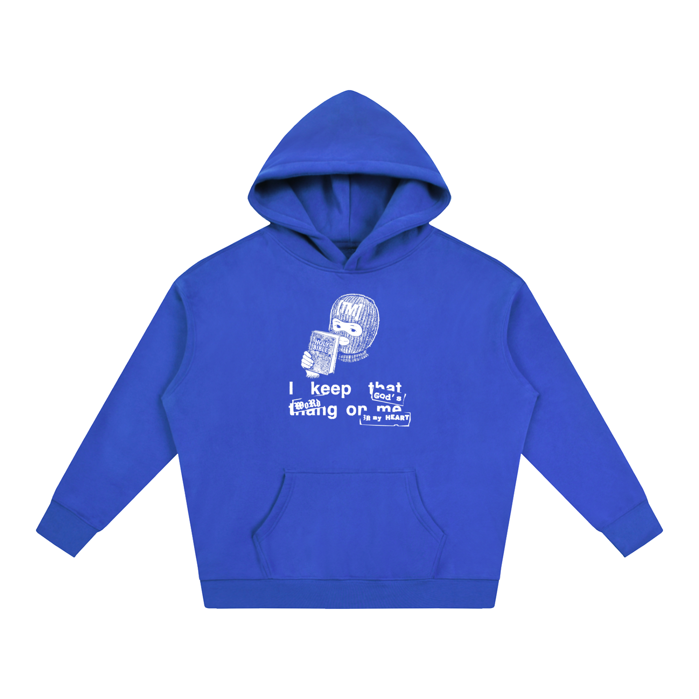 Oversized Plush Hoodie | RGB Concealed Carry Hoodie | Electric Blue